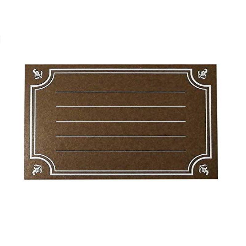 メッセージカード サンキューカード 名刺サイズ 罫線 枠 茶色 セピア 100枚 000 Pia Store 通販 Yahoo ショッピング