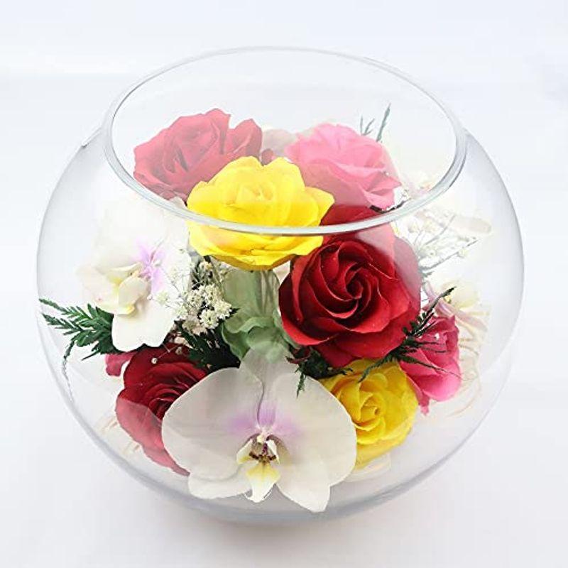 母の日 花束 アレンジメント プリザーブドフラワー プレゼント ボトルフラワー ラン バラ ミックス 大 P Lsr