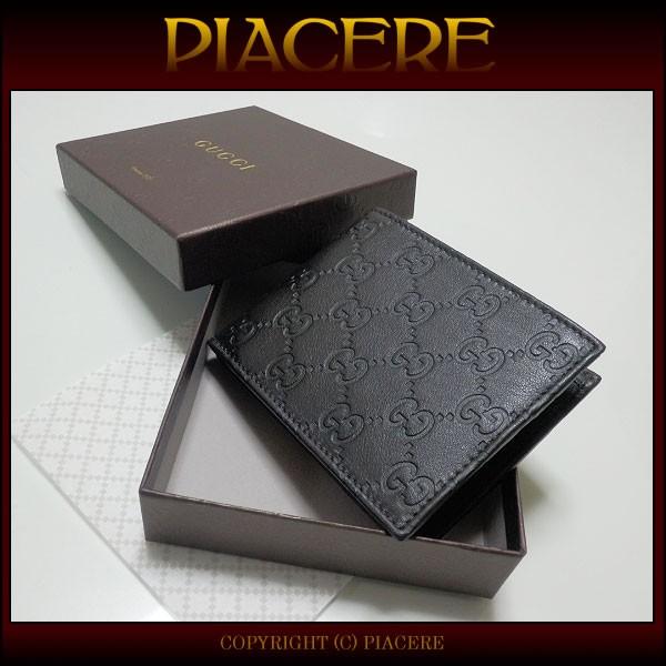 グッチ 二つ折り財布 GUCCI 143384 BNJ1N 1000 メンズ 送料無料 新品 セール｜piacere-jp