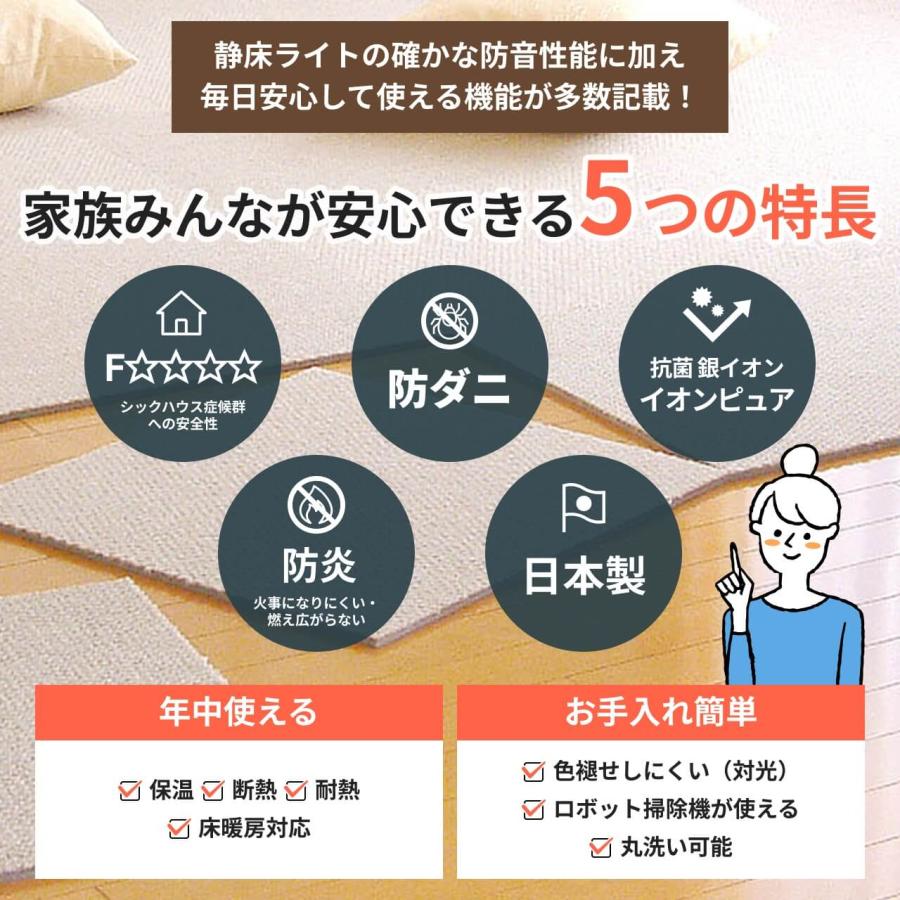 日東紡マテリアル 防音マット 防音カーペット 静床ライト 50×50cm 7枚
