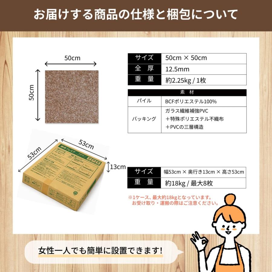 日東紡マテリアル 防音マット 防音カーペット 静床プレミア50cm×50cm 1