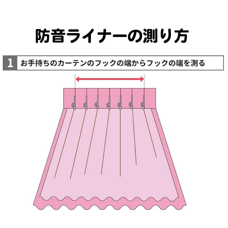 カーテン 遮光カーテン 防音カーテン リビング ダイニング 裏地 断熱 ライナー 防音 遮音 かんたん防音ライナー 幅241-270cm 丈58-80cmピアリビング｜pialiving｜11