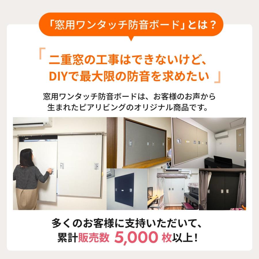 防音専門ピアリビング 防音パネル 防音材 窓用ワンタッチ防音ボード 1