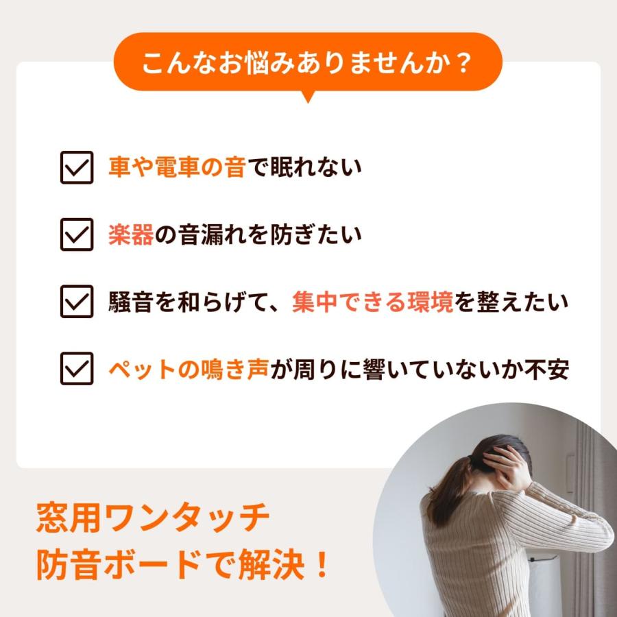 防音専門ピアリビング 防音パネル 防音材 窓用ワンタッチ防音ボード 2