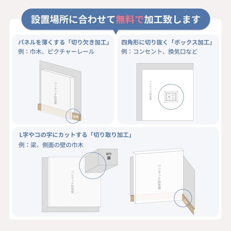 防音パネル 防音材 ワンタッチ防音壁セット プロ ラブリコ 幅1801-2700mm高さ1401-1800mm 日本製 防音 遮音 吸音 壁 防音室 防音シート 防音ボード 最強_26