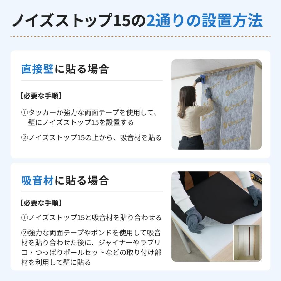防音専門ピアリビング 防音シート 遮音シート ノイズストップ15 1.5mm