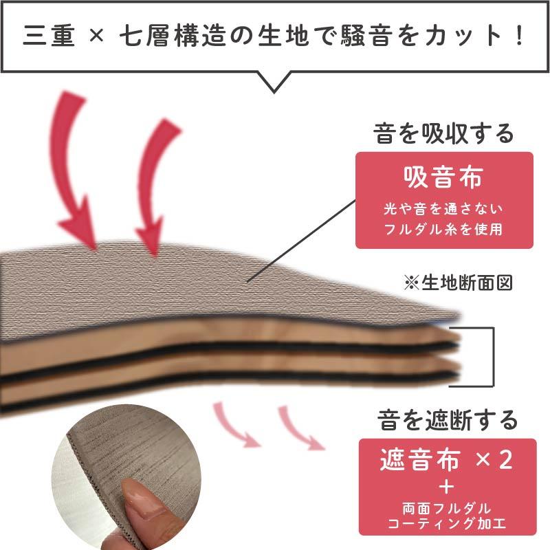 防音カーテン 完全遮光 7層構造 遮音カーテン コーズプレミア既製 