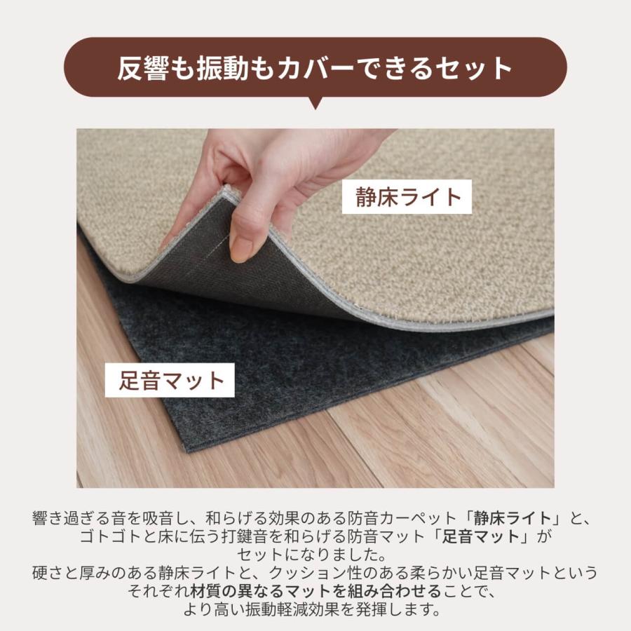 ピアリビング 防音マット 10枚 防音専門ピアリビング 防音マット 電子ピアノ 用 床のかんたん防音