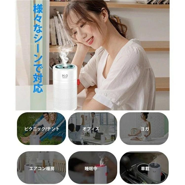 加湿器 750ml大容量 超音波 Usb 加湿器 卓上 ペットボトル ミストボックス 静音 最大28時間連続稼働 携帯式加湿器 車載 家用 自動オフ機能 おすすめ おしゃれ ピアニシモpaypayモール店 通販 Paypayモール