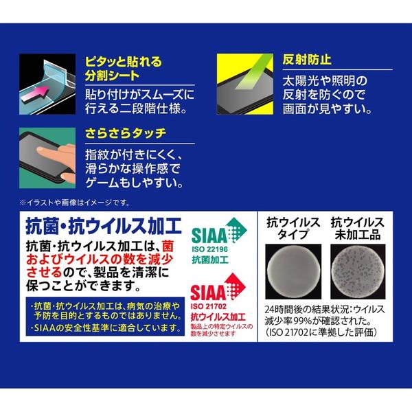 iPhone 14 / 13 / 13 Pro フィルム 指紋 反射防止 抗菌・抗ウイルス｜piarto｜03