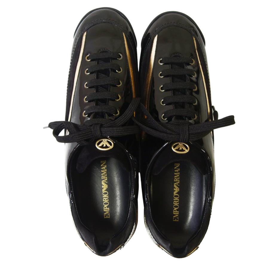 エンポリオアルマーニ EMPORIO ARMANI エナメルドレスシューズ EMPORIO-ARMANI (エンポリオアルマーニ) 靴 25.5cm BLACK – MINERVA Re