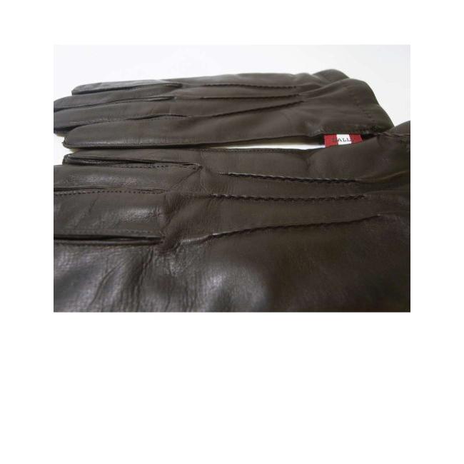 BALLY バリー　ダークブラウン レザー手袋 ジッパー付き BALLY バリー ダークブラウン レザー手袋 ジッパー付き BALLY