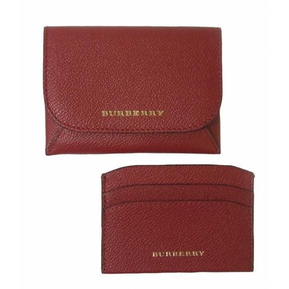 BURBERRY（バーバリー） カードケース 名刺入れ (レッド）Mayfield