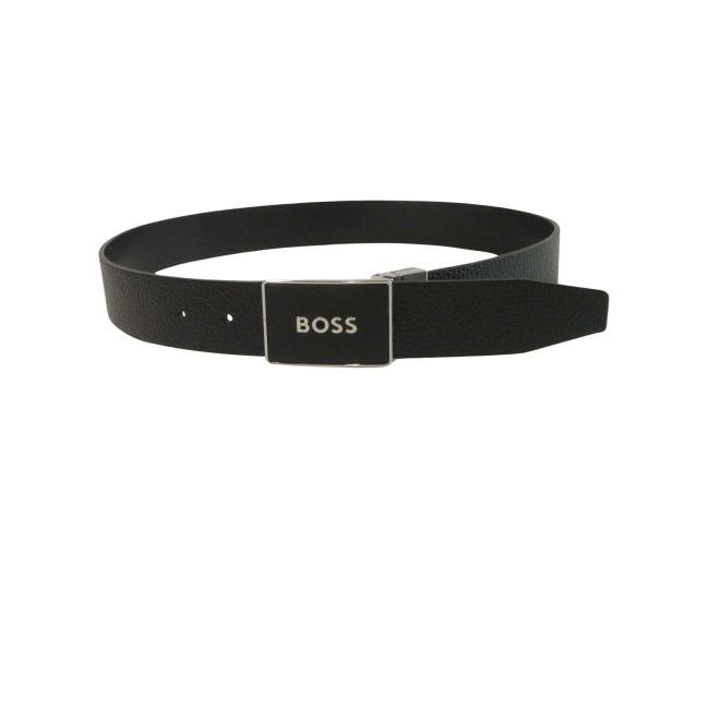 HUGO BOSS ヒューゴ ボス ベルト メンズ Iccon バックル ブラック