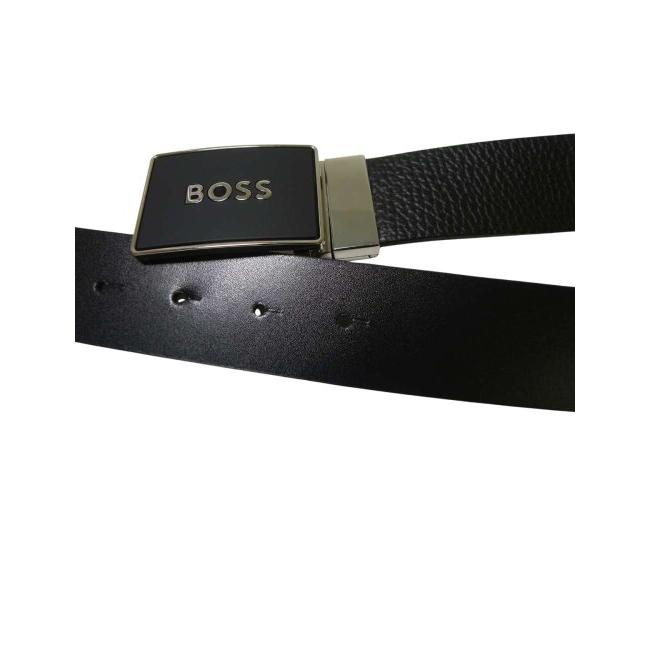 HUGO BOSS ヒューゴ ボス ベルト メンズ Iccon バックル ブラック  