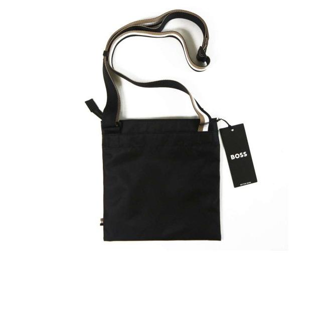 未使用品✨ヒューゴボス ショルダーバッグ サコッシュ ビジネス 斜め掛け 黒 HUGO BOSS ヒューゴ ボス ショルダーバッグ エンベロープ