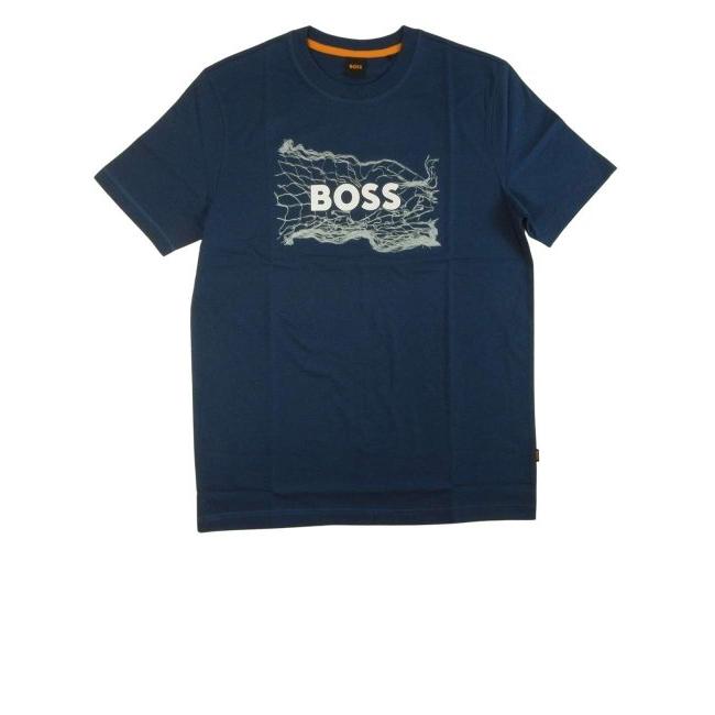 送料無料 80年代くらいのBOSS プリントT HUGO BOSS ヒューゴ ボス Tシャツ 半袖 メンズ コットン Regular