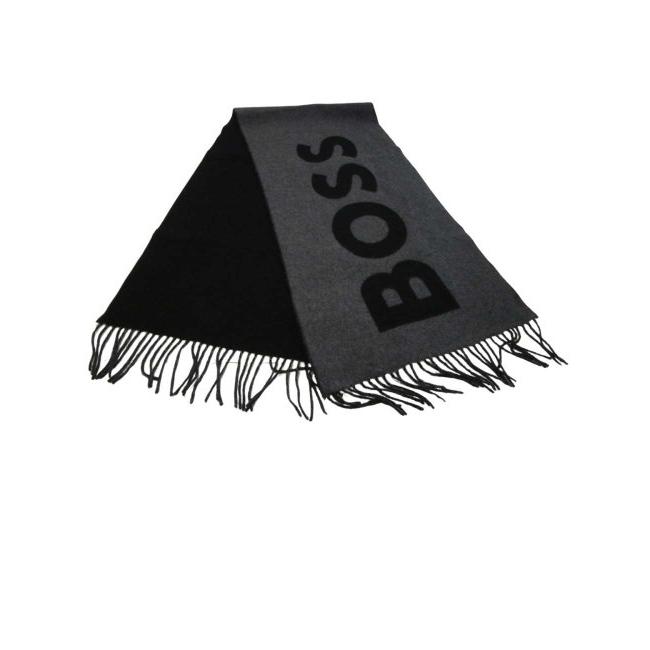 新品未使用 BOSS ブラック マフラー イタリア製 bossマフラー