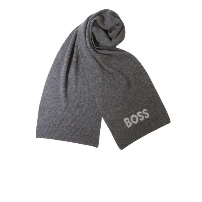 新品未使用【HUGO BOSS 】 マフラー  グレー HUGO BOSS（ヒューゴ・ボス） ヒューゴ ボス マフラー ストール