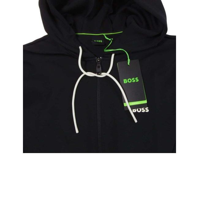 BOSS フード付きパーカー 黒 BOSS☆ボス オーガニックコットン フード スウェット パーカー (Hugo
