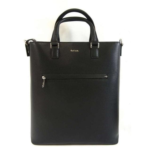 現行品売切れカラー ポールスミス黒 レザートートバッグ Paul Smith（ポールスミス）の「スラウチーレザー トートバッグ