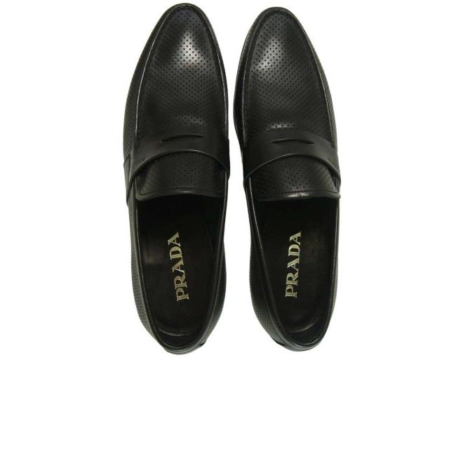 PRADA プラダ 靴 メンズ レザーシューズ (ブラック) 8.5サイズ PRADA プラダ 靴 メンズ レザーシューズ (ブラック) 8.5サイズ