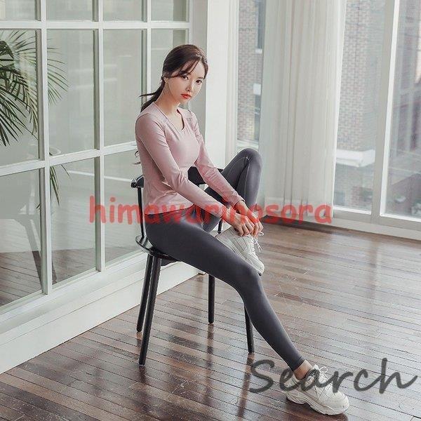 定番のお歳暮 レギンス ランニングウェア ウェア トレーニング ヨガウェア 2点セット レディース スポーツウェア 軽量 伸縮性 体型 部屋着 吸汗 長袖