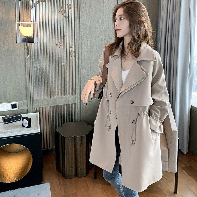 トレンチコート レディース 春コート 秋コート ミドル丈 アウター 大きいサイズ 通勤 高級感 上品 カジュアル 春 秋服 春物 長袖 韓国風 代 30代 クリスマスファッション