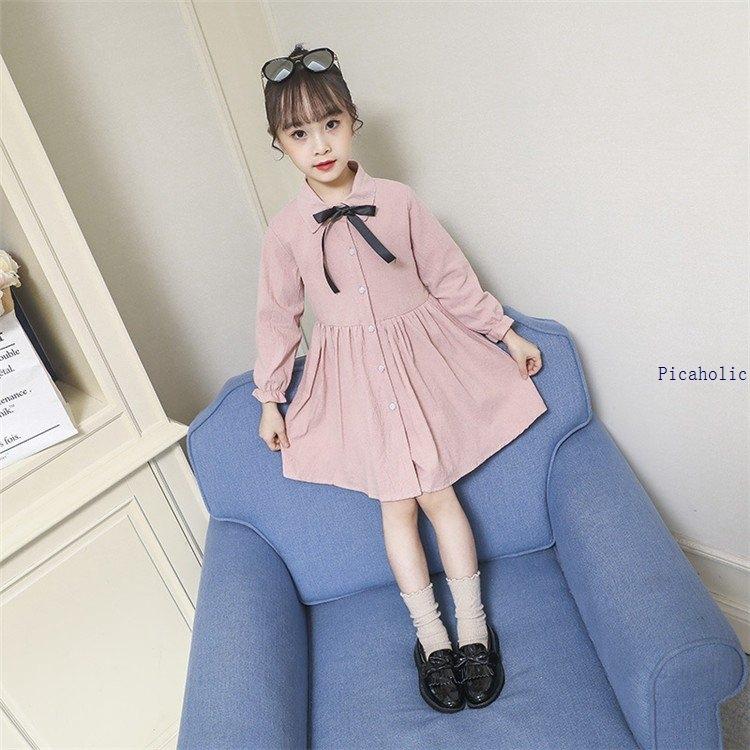 オンラインショップ 子供服 女の子 ワンピース 韓国子供服 長袖 Aライン 無地 カジュアル ナチュラル キッズ プルオーバー 130 140 150 160 ワンピース チュニック Size 140 Www Mindthevoice Be