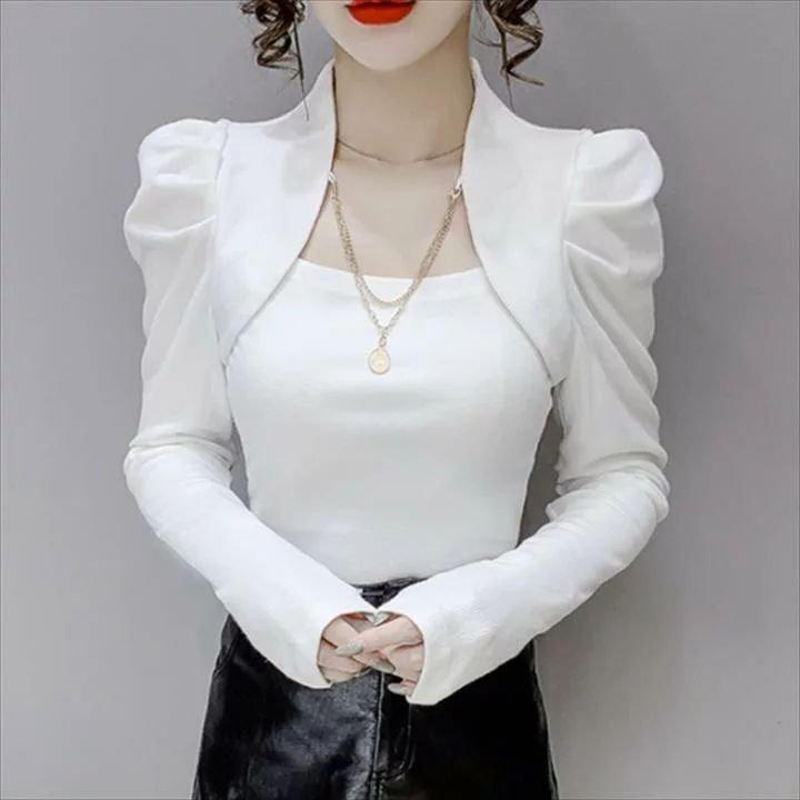 ブラウス長袖ラウンドネックシンプルデザインエレガント系きれいめ無地大人可愛いこなれ感レディースファッション可愛い厚手生地レディースファッシ 新しい到着