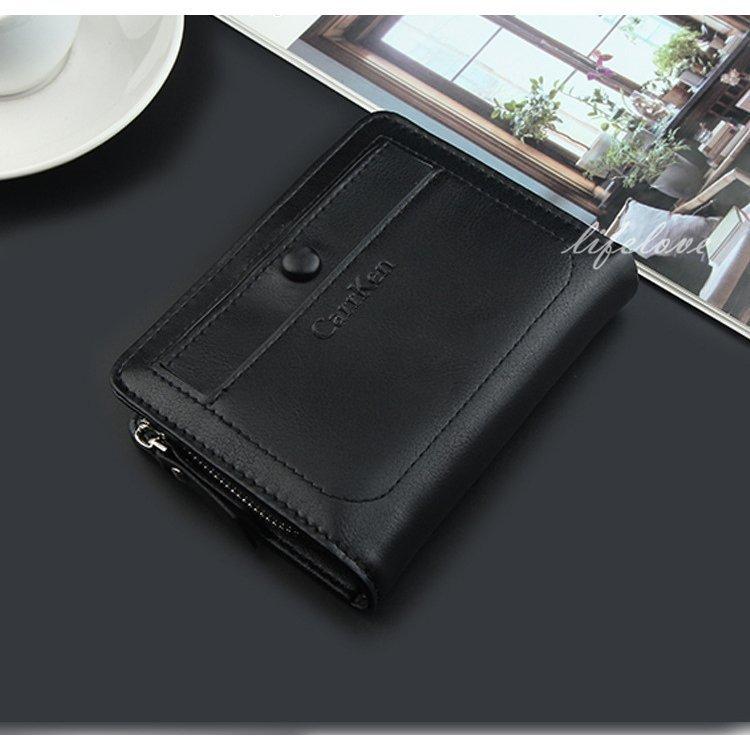 メンズ財布おしゃれ三つ折り財布コンパクト使いやすい小銭入れ札入れウォレットビジネス男性 ミニ財布紳士用代30代40代 逆輸入