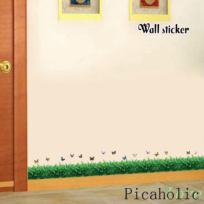 22新商品 ウォールステッカー シール式 壁紙シール 草原 蝶 チョウ 自然 ナチュラル ウォールシール 壁面装飾 室内装飾 インテリア雑貨 模様替え Diy 汚 ウォールステッカー カラー Www We Job Com