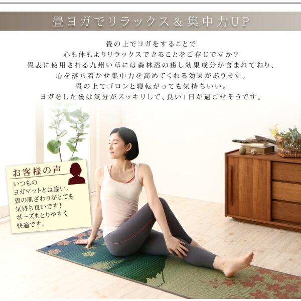 絵図面国産畳瑜伽つや消し 楽しいこと 60×180糎 緑であること