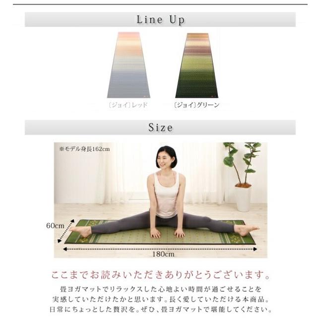 絵図面国産畳瑜伽つや消し 楽しいこと 60×180糎 緑であること