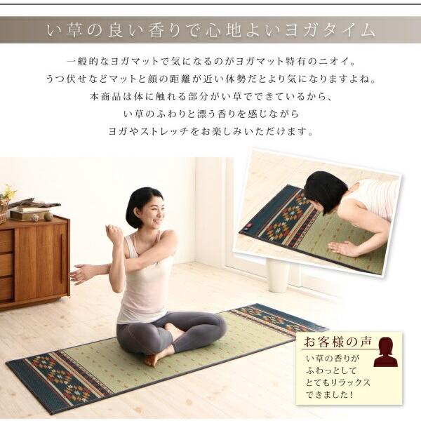 絵図面国産畳瑜伽つや消し 楽しいこと 60×180糎 赤いこと