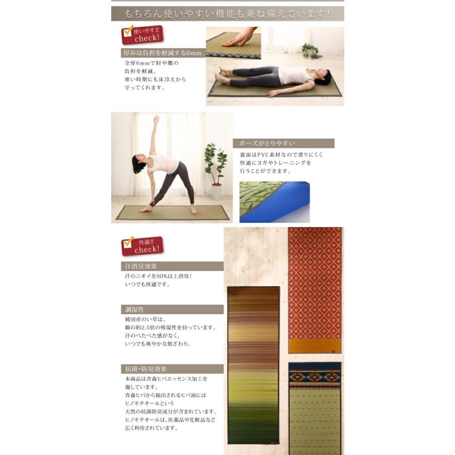 絵図面国産畳瑜伽つや消し 楽しいこと 60×180糎 赤いこと