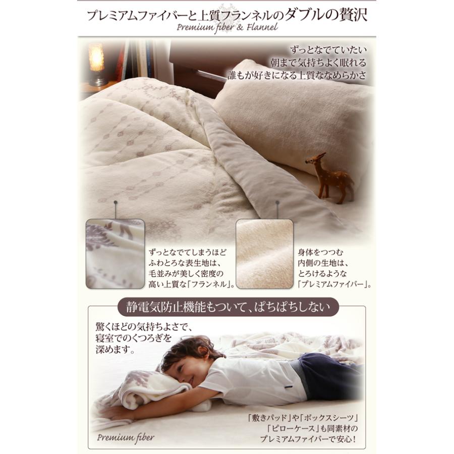 Normium 北欧モダンスタイル 高吸湿発熱わた入り 毛布掛け布団 ボリューム3倍タイプ クイーン（ホワイトノエル ...