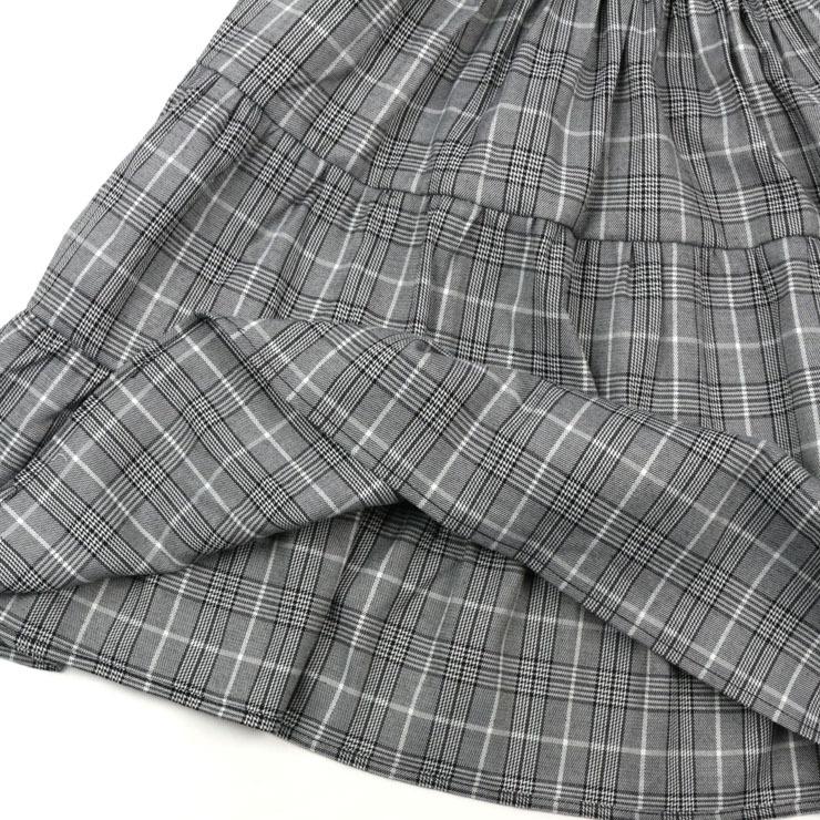 Jeweluna Me ジュエルナバイミー 半袖ワンピース グレイ リボン付 衿ロゴ グレンチェック 切替 140cm 150cm 160cm 21年新作 ベビー 子供服ピカデリーサーカス 通販 Yahoo ショッピング