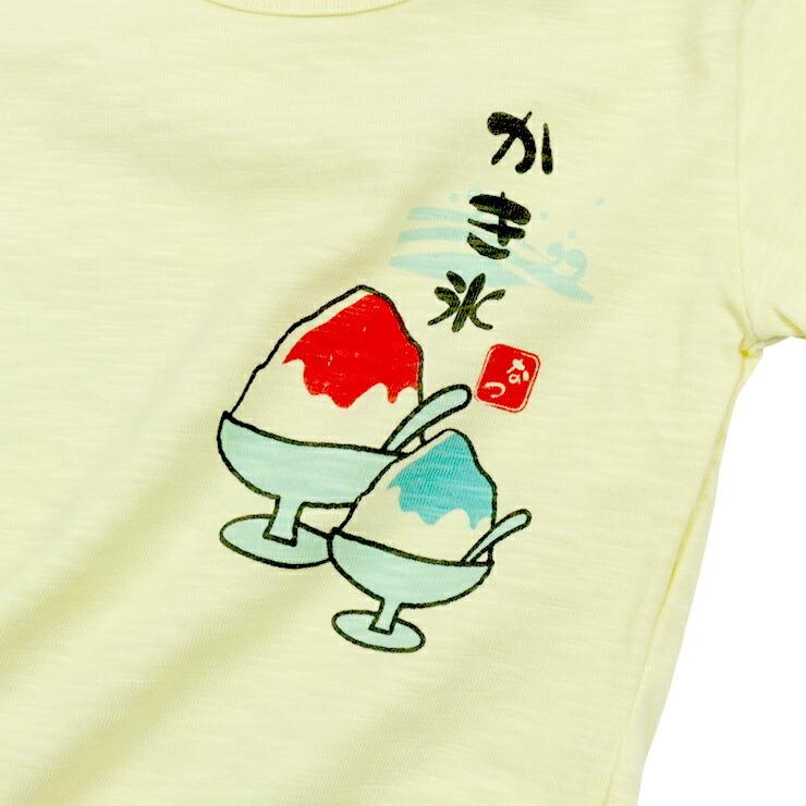 SKAPE エスケープ 半袖Tシャツ 和柄 カブトムシ クワガタ かき氷 