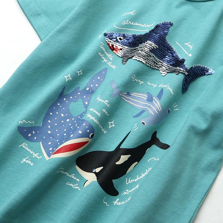 SKAPE（エスケープ） キッズ 半袖Tシャツ リバーシブルスパンコール