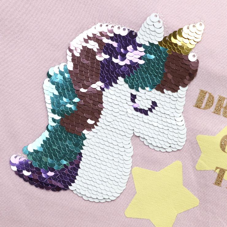 SKAPE（エスケープ） 半袖Tシャツ リバーシブルスパンコール 女の子