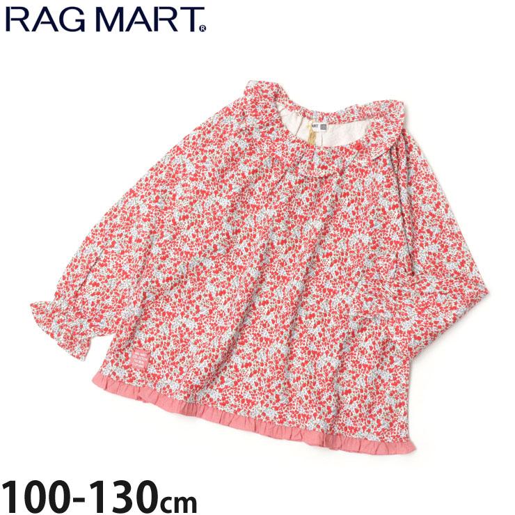 Rag Mart RAG MART 長袖Tシャツ フリル 花柄 小花 フラワー チュニック 