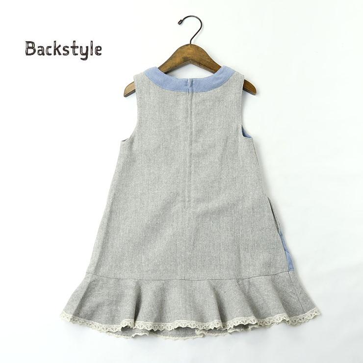 Souris（スーリー） ジャンパースカート 切替 お花 フラワー レース