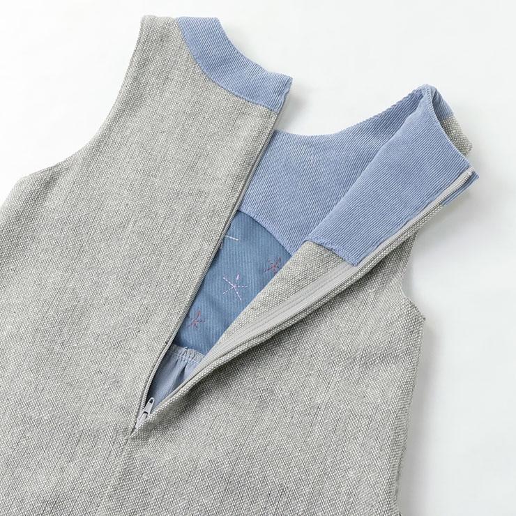 Souris（スーリー） ジャンパースカート 切替 お花 フラワー レース