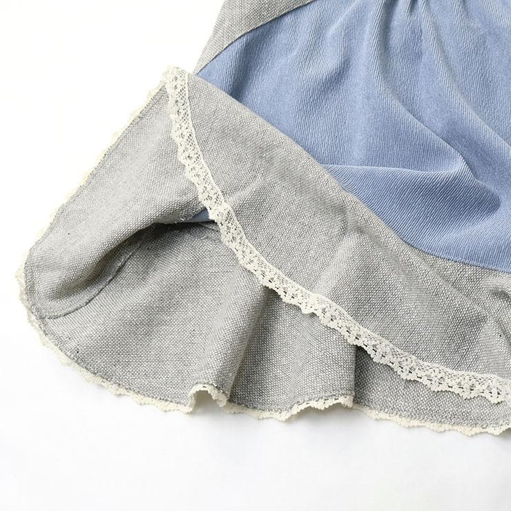 Souris（スーリー） ジャンパースカート 切替 お花 フラワー レース