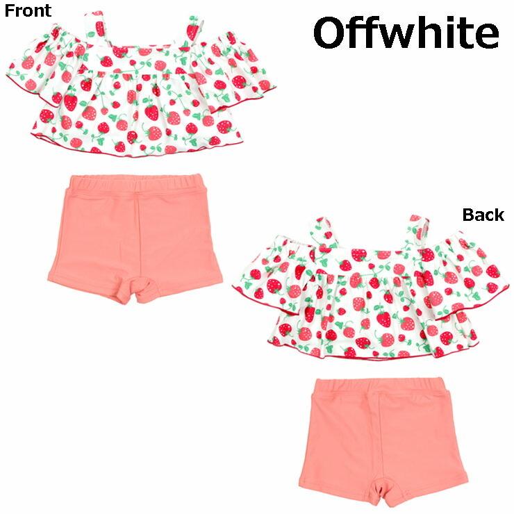 Rag Mart ラグマート 水着 セパレート オフホワイト グリーン いちご ストロベリー 100cm 110cm 1cm 130cm 子供 女の子 ベビー 子供服ピカデリーサーカス 通販 Yahoo ショッピング