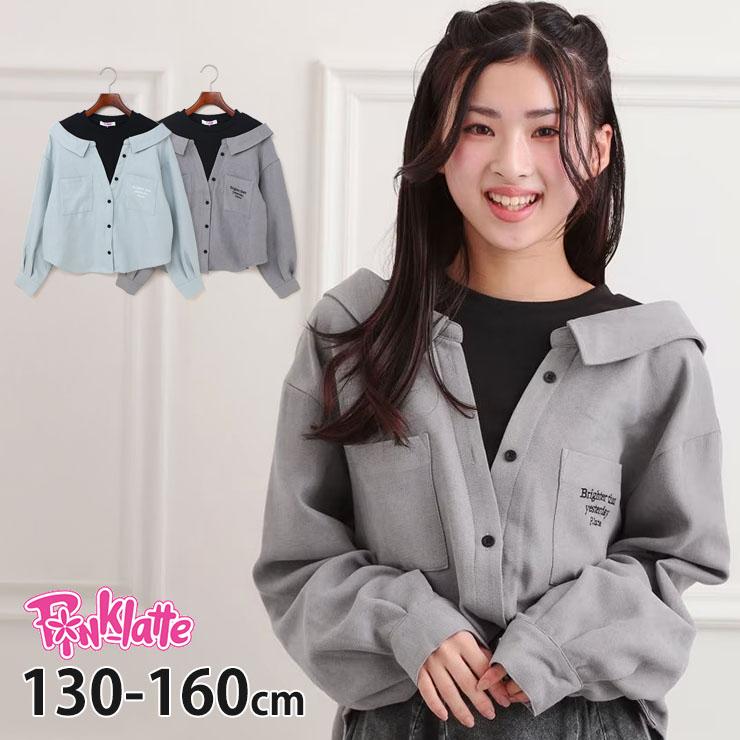 PINK-latte（ピンクラテ） 長袖トップス シャツドッキング レイヤード