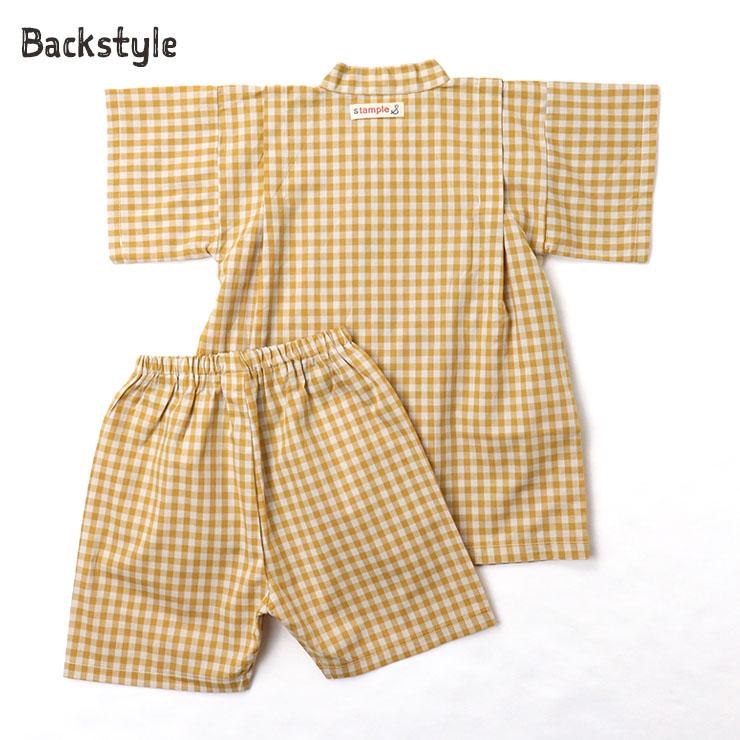 stample（スタンプル） 甚平 ストライプ ギンガムチェック 綿100% 日本