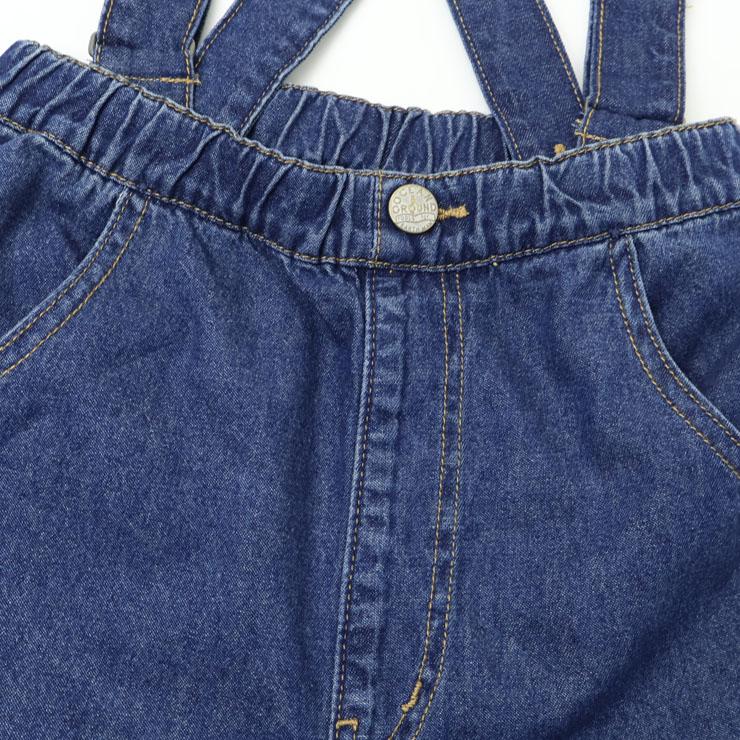 OCEAN&GROUND ワイドデニムパンツ サスペンダー付き ゆったり ロングパンツ オーシャンアンドグラウンド 120 130 140 4427005 子供 男の子 女の子 | Ocean&Ground | 05
