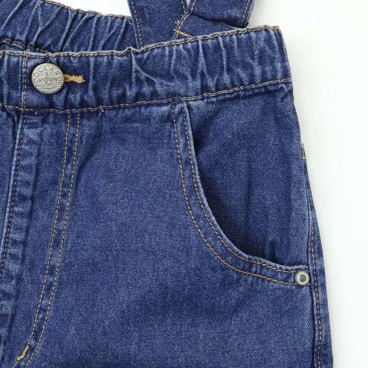 OCEAN&GROUND ワイドデニムパンツ サスペンダー付き ゆったり ロングパンツ オーシャンアンドグラウンド 120 130 140 4427005 子供 男の子 女の子 | Ocean&Ground | 06